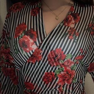self wrap rose blouse <3
